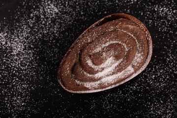 Chocolate egg with filling of brigadeiro for Easter