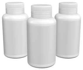 Realistic 3D Bottle Mock Up Template on White Background.3D Rendering,3D Illustration