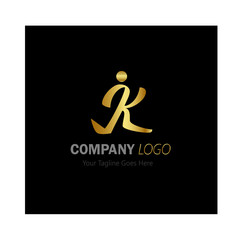 Creative letter JK Design Vector Template