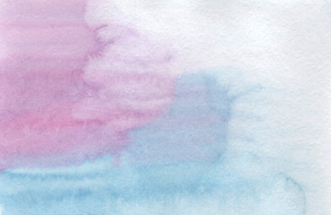 Watercolor Blue Smudge Background Hand Drawn