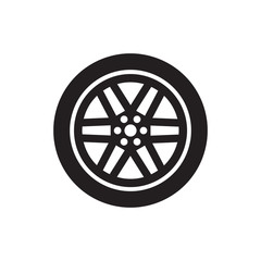Fototapeta premium tire icon, wheel vector icon in trendy flat design