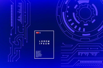 abstract technology background hud style