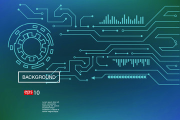 abstract technology background hud style