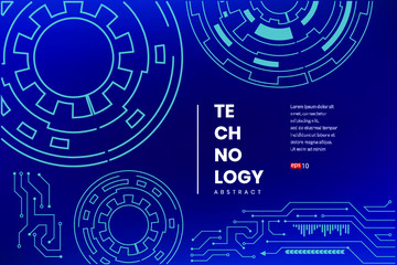 Obraz premium abstract technology background hud style