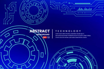 abstract technology background hud style