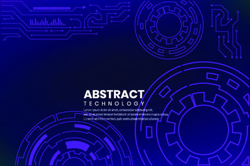 Obraz premium abstract technology background hud style