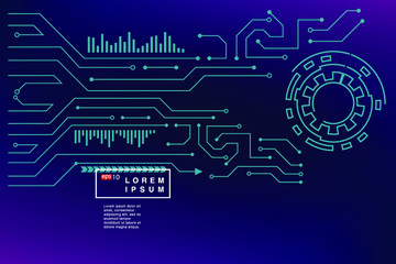 Obraz premium abstract technology background hud style