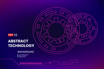 abstract technology background hud style