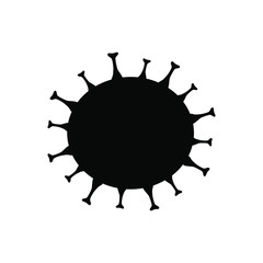 Coronavirus Bacteria Cell Icon, 2019-nCoV Novel Coronavirus Bacteria. Corona virus simple icon covid-19. Vector illustration image. isolated on white background.