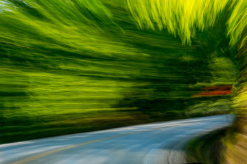 blurred road