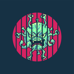 Illustrations concept coronavirus COVID-19, hand drawn line with digital color, vector illustration