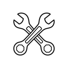 wrench vector icon in trendy flat style