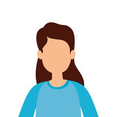 beautiful woman avatar character icon vector illustration design
