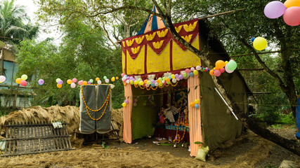 village puja pandel