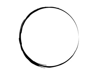 Grunge circle made for your design.Grunge marking element isolated on the white background.