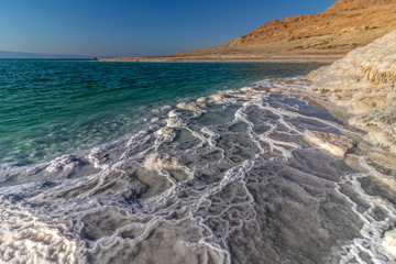 Fototapeta na wymiar Dead Sea Jordan the lowest place on Earth 