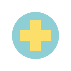 Isolated cross inside circle flat style icon vector design