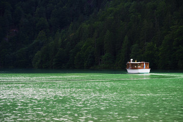 Fototapeta na wymiar Konigssee Alpine lake, Berchtesgadener Land, Bavaria, Germany