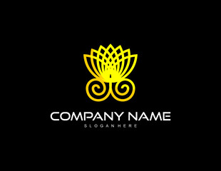 abstract flower logo for company
