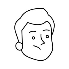 Obraz na płótnie Canvas face of man line style icon vector illustration design