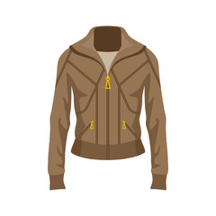 Brown jacket on a white background