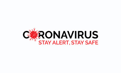 Coronavirus disease (COVID-19) Typography Design. 2019-nCov / Novel Coronavirus Logo Typography Vector Template.