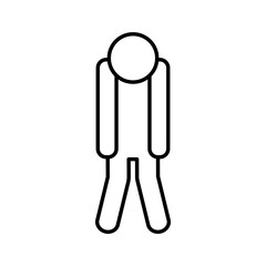 male avatar tired line style icon vector design