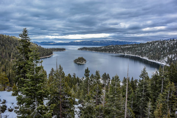 Beautiful Emerald bay of Lake Tahoe, California