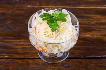  Fermented cabbage in glass plaid