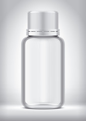 Bottle on background. White Cap version. 