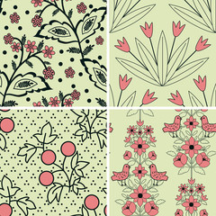 Seamless patterns set