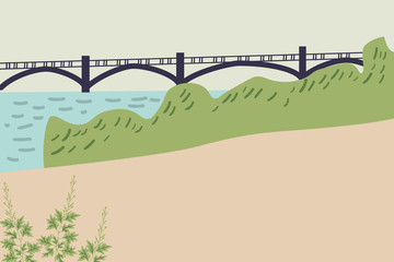 Landscape with bridge