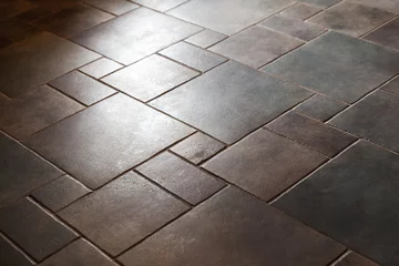 Deurstickers Shiny stone floor tiling, background photo © evannovostro