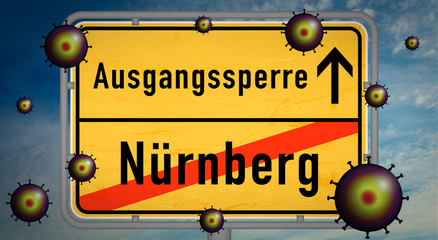 Nürnberg Nuernberg Corona Covid-19 Ausgangssperre Pandemie Söder Virus