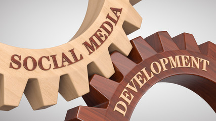 Social media development concept