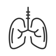 virus covid 19 pandemic respiratory condition lungs line style icon