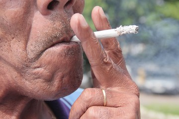 smoke in a public place