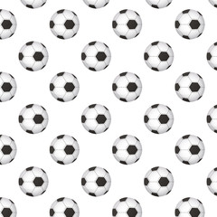 Obraz premium soccer balloons sports equipment pattern