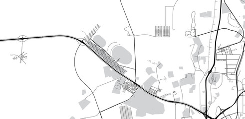 Urban vector city map of Al Shahaniya, Qatar