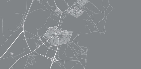 Urban vector city map of Al Khor, Qatar