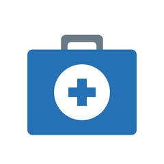 Obraz premium first aid box icon, flat style