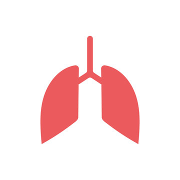 Isolated lungs flat style icon vector design
