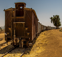 Fototapeta na wymiar Jordan Tourist Location Abandoned Haj Railway 