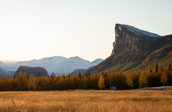 landscape in the mountains in lapland