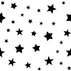 Fototapeta premium Stars seamless pattern. Star icons texture background.