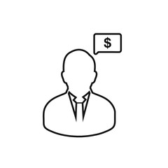 Business or Financial Adviser line icon. Editable Vector Symbol Illustration.