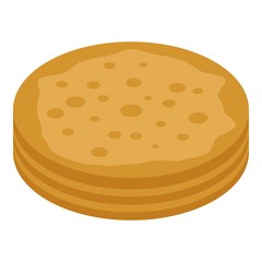 Turkish pancake icon. Isometric of turkish pancake vector icon for web design isolated on white background