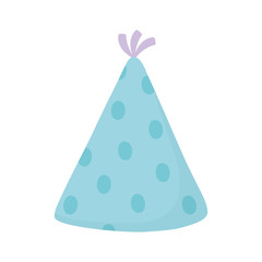 happy birthday party hat celebration isolated icon
