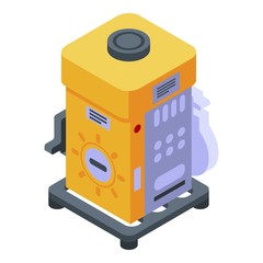 Electric generator icon. Isometric of electric generator vector icon for web design isolated on white background