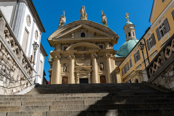 Menschenleere Stadt Graz während der Corona-Virus Krise